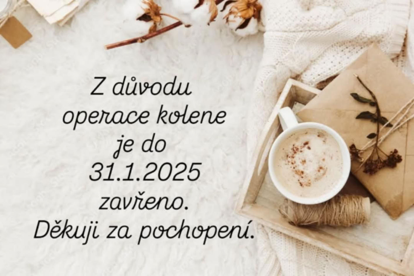 Shop closed till 31.1.2025